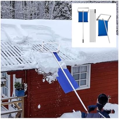 30FT Lightweight Snow Roof Rake - 420D Oxford Cloth, Anti-Slip Handle, Aluminum Tool for Effortless Roof Snow Removal