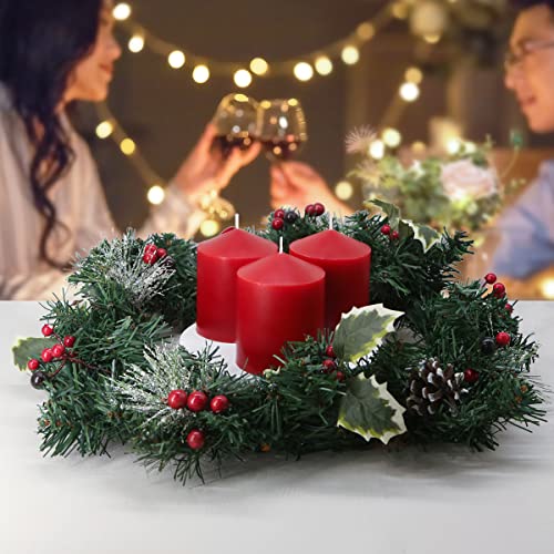 3X4 Inch Red Pillar Candles, 3 Packs Unscented Smokeless Pillar Candles For Christmas, Wedding, Party, Home And Dinner Table, 45 Hours Burn #TOP5