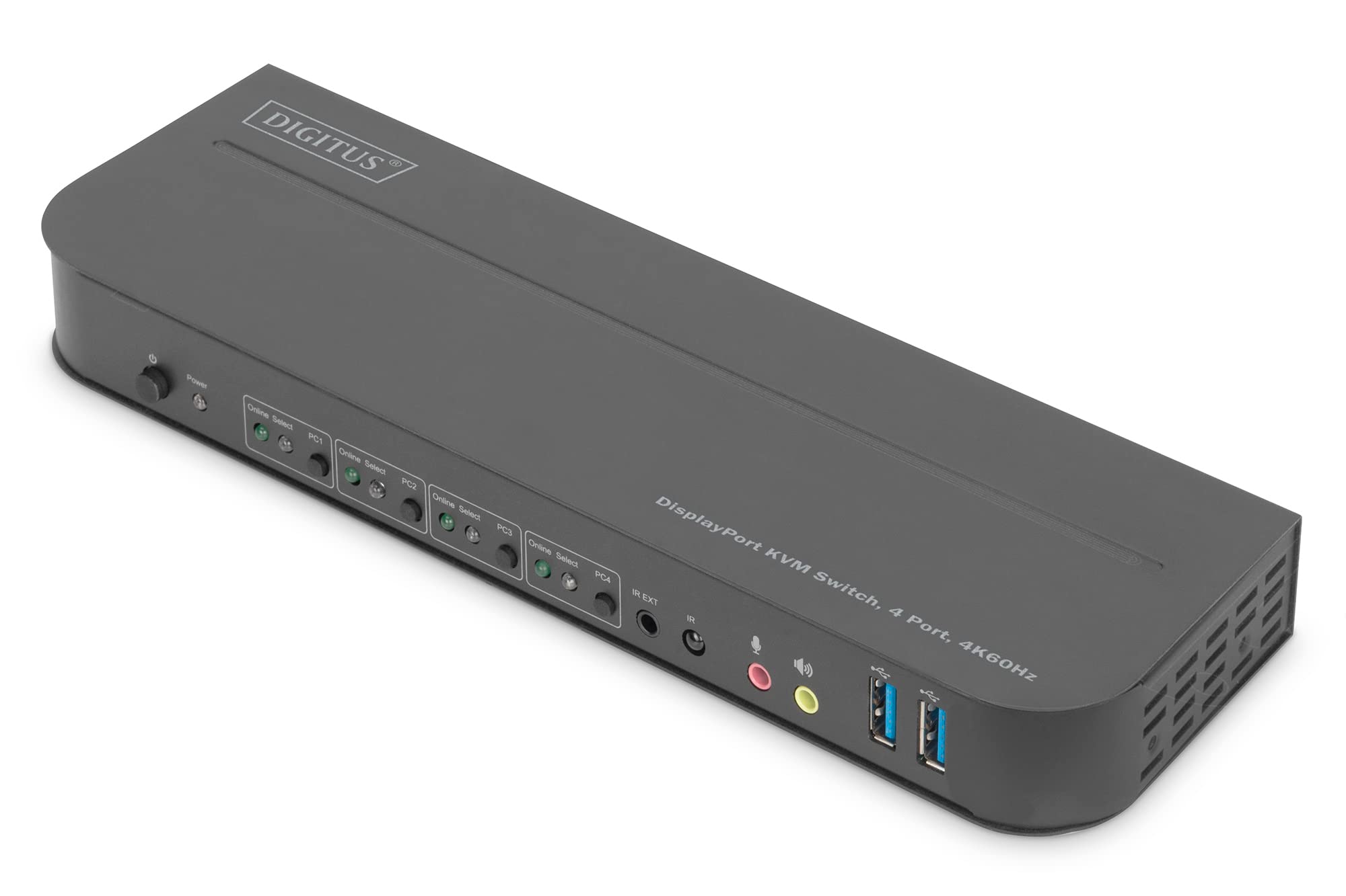 Digitus Kvm Switch. 4-Port. 4K60hz. 4 X Dp In. 1 X Dp/Hdmi Out