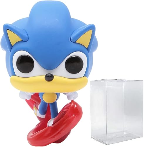 POP Sonic 30th Anniversary - Figura de vinilo Running Sonic The Hedgehog Funko (paquete con funda protectora de caja compatible)