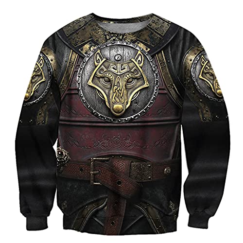 Sweat loup viking à capuche imprimé 3D pour en finir avec les pulls streetwear ternes