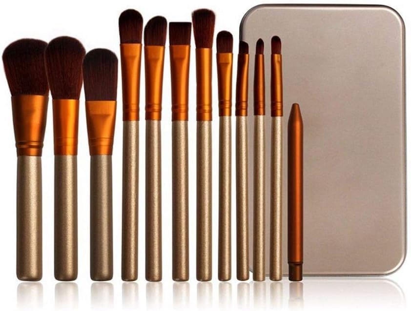 CLUBBEAUTY Naked-plus Makeup Brush Set, 12 Pieces with Metal Storage Box-picture-30
