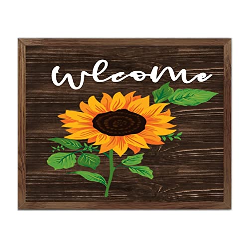 Panneau rustique en bois motif tournesol pour illuminer votre salon de campagne chaleureux
