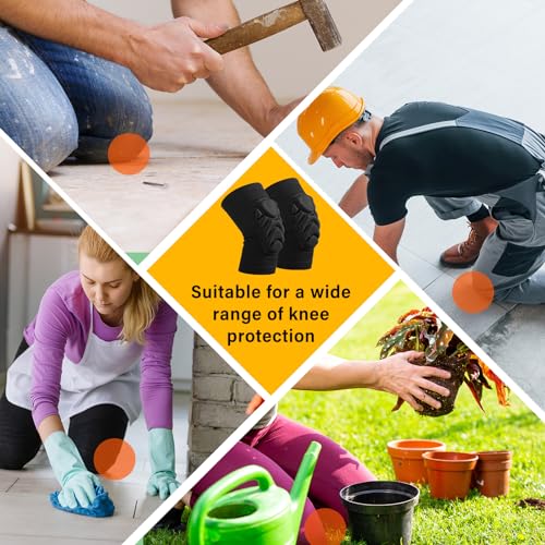 Haysandy Knee Pads Bulk, Volleyball Knee Pads with Soft Thick Sponge, Breathable Knees Pads for Adult Youth Women Men Dancer Sport Training Workout Knee Protector(6 Pairs,Black,M Size)