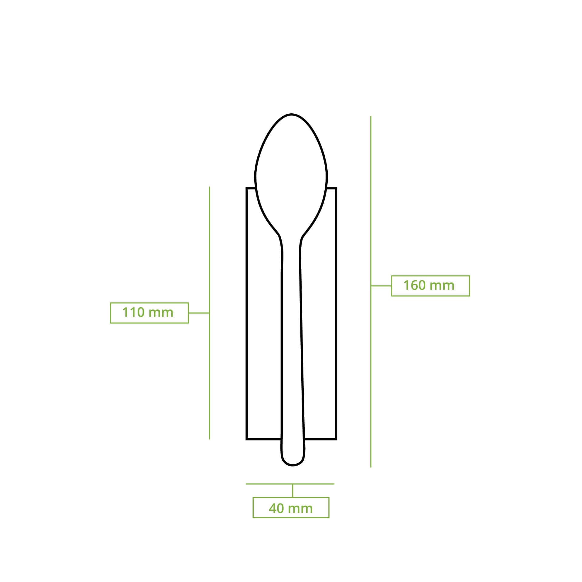 BIOZOYG Set posate legno 16 cm biodegradabile 500 Pezzi