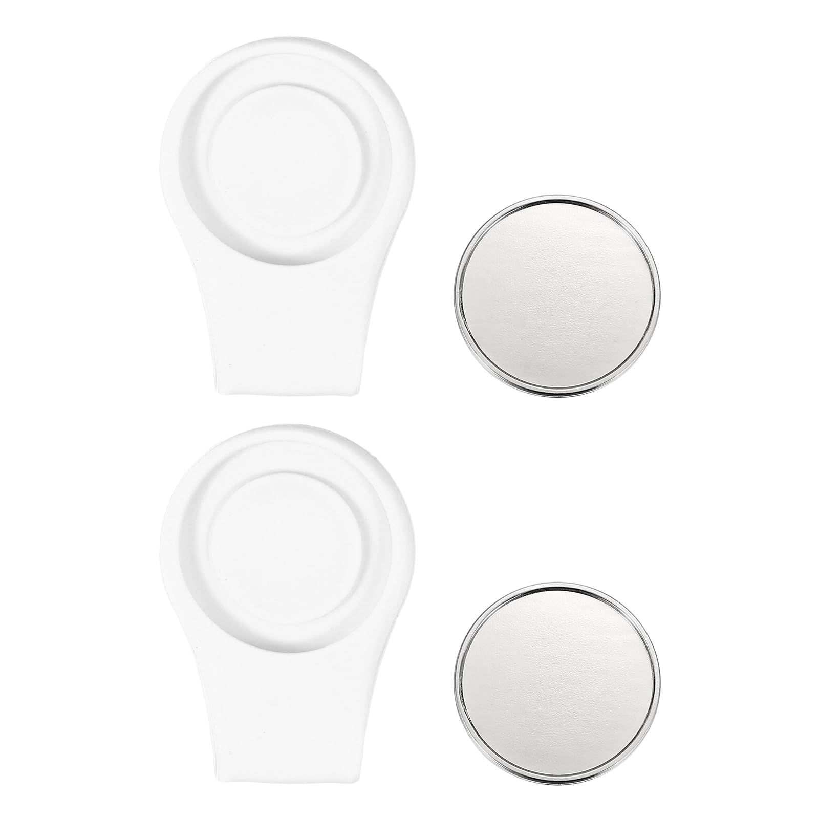 YELARXI Golf Hat Clip, Silicone Golf Cap Clamp Hat Clip with 25mm Grooved Blank Ball Marker Magnetic Closure Great Removable Ball Holder - Fit For(Women Men Golfers Lovers) 2Pcs & White