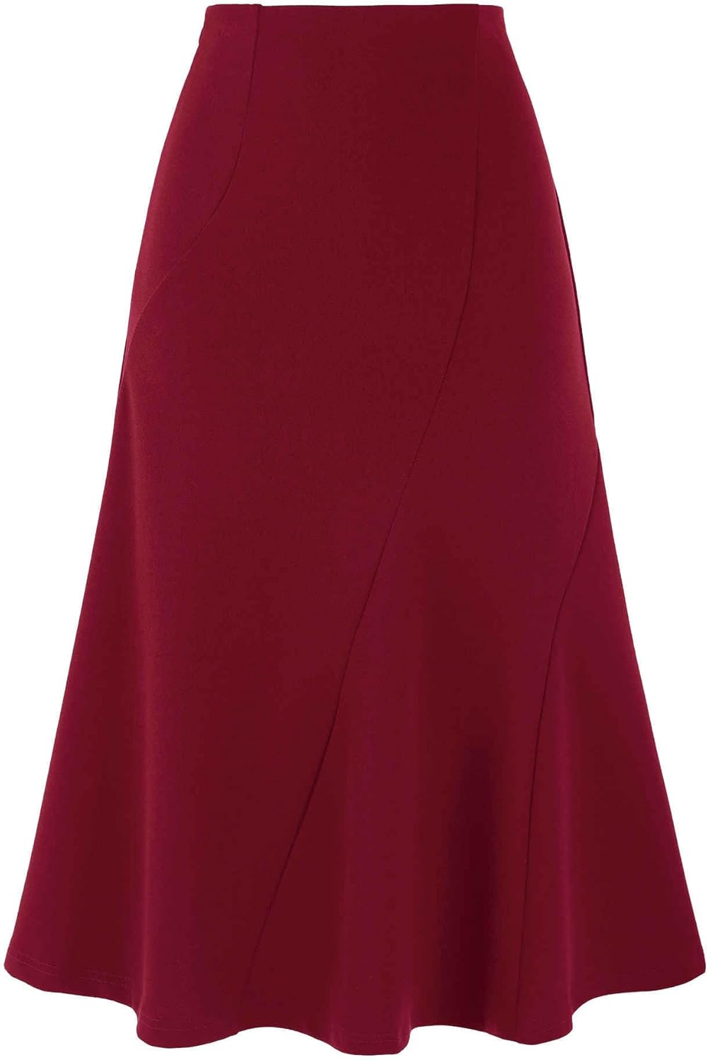 Allegra K High Waisted Fishtail Skirts for Women's Business Casual Panel Midi Skirt