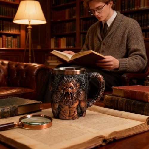 Mug en résine singe drôle idéal pour le camping et les randonnées