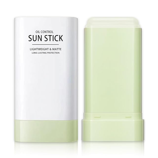 QIUFSSE Korean Sunscreen Stick for Face and Body Moisturizing Matte Sun Stick Lightweight Oil Control Non-sticky Long-Lasting Protection