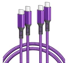 Basesailor for iPad mini 7 Charger Cable 3M/2Pack,USB C to USBC 100W Fast Charging PD Power Cord for iPhone 17 16 15 Pro Ma…