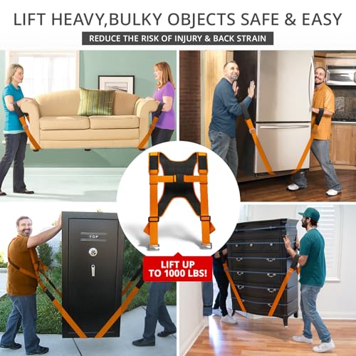 X-Protector Moving Straps - 2 Pairs - Lifting Straps for 2 Movers - Move Furniture Easily and Safely - Perfect for Lifting and Moving Heavy Objects! (with Back Support) by X-Protector - Image 4