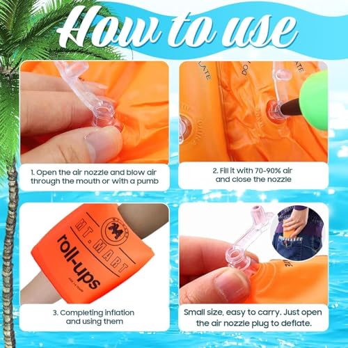 Image of Swimming Arm Bands for Kids Adults | Arm Floats | Swim Wings | Swim Float Band | Floater Sleeves Swimming Rings