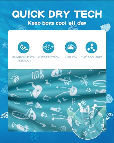 Image of SURF CUZ Boys Swim Trunks Toddler Swim Shorts UPF 50+ Bathing Suit for Boy Swimsuit Quick Dry Mesh Beach Boardshorts Swimwear