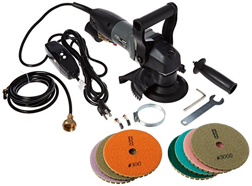 Hardin Brtvsp5Set Vsp5 5" Variable Speed Polisher, 5" Backer Pad & 7Piece 5" 3Mm Wet Premium Diamond Polishing Pad Set (50, 100, 200 400, 800, 1500 & 3000 Grit) #TOP2