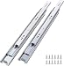 2 Pair of 10 Inch Full Extension Side Mount Ball Bearing Sliding Drawer Slides, Available in 10", 12", 14", 16", 18" and 20" Lengths