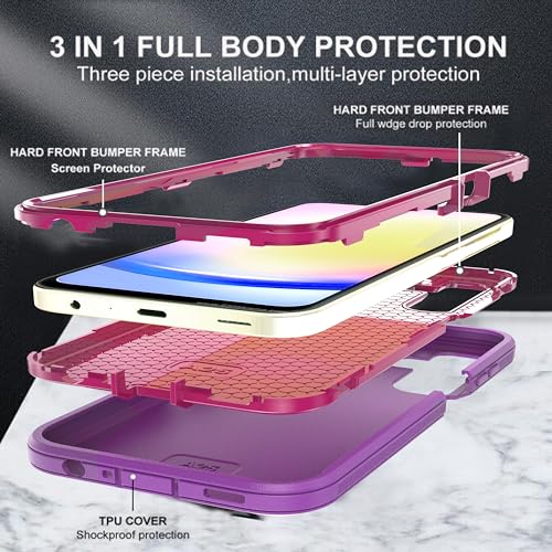Coque Samsung A25 5G violette avec protection écran anti-chute - 3