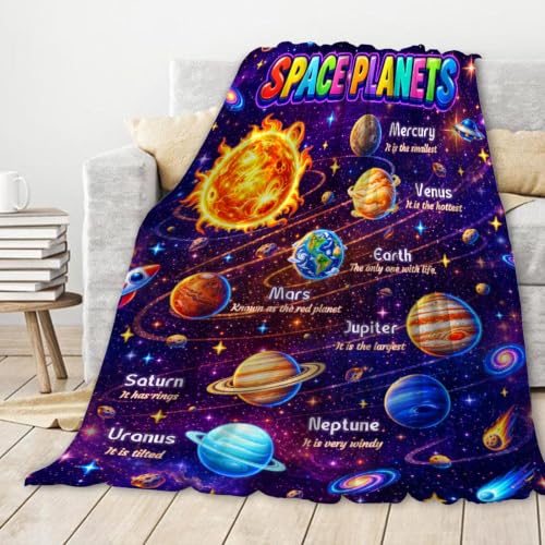 Space Planet Blanket,Space Blanket for Kids Boys Girls Adults - image 2
