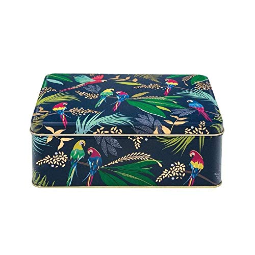 Sara Miller - Boîte rectangulaire profonde, motif perroquet