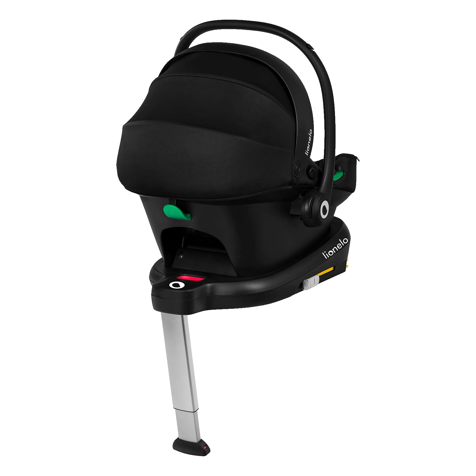 LIONELO ASTRID Base i-Size Base, Base para Asiento de Coche Astrid, Fácil Montaje con Sistema Isofix, cumple con la norma i-Size, Montaje a presión, indicador de instalación correcta | Fácil instalación con sistema ISOFIX, instalación a presión, indicador