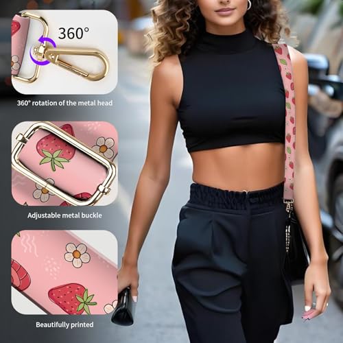 Image of Wide Purse Strap Replacement Crossbody, Funny Shoulder Strap Adjustable, Cute Bag Strap for Women Guitar Purses