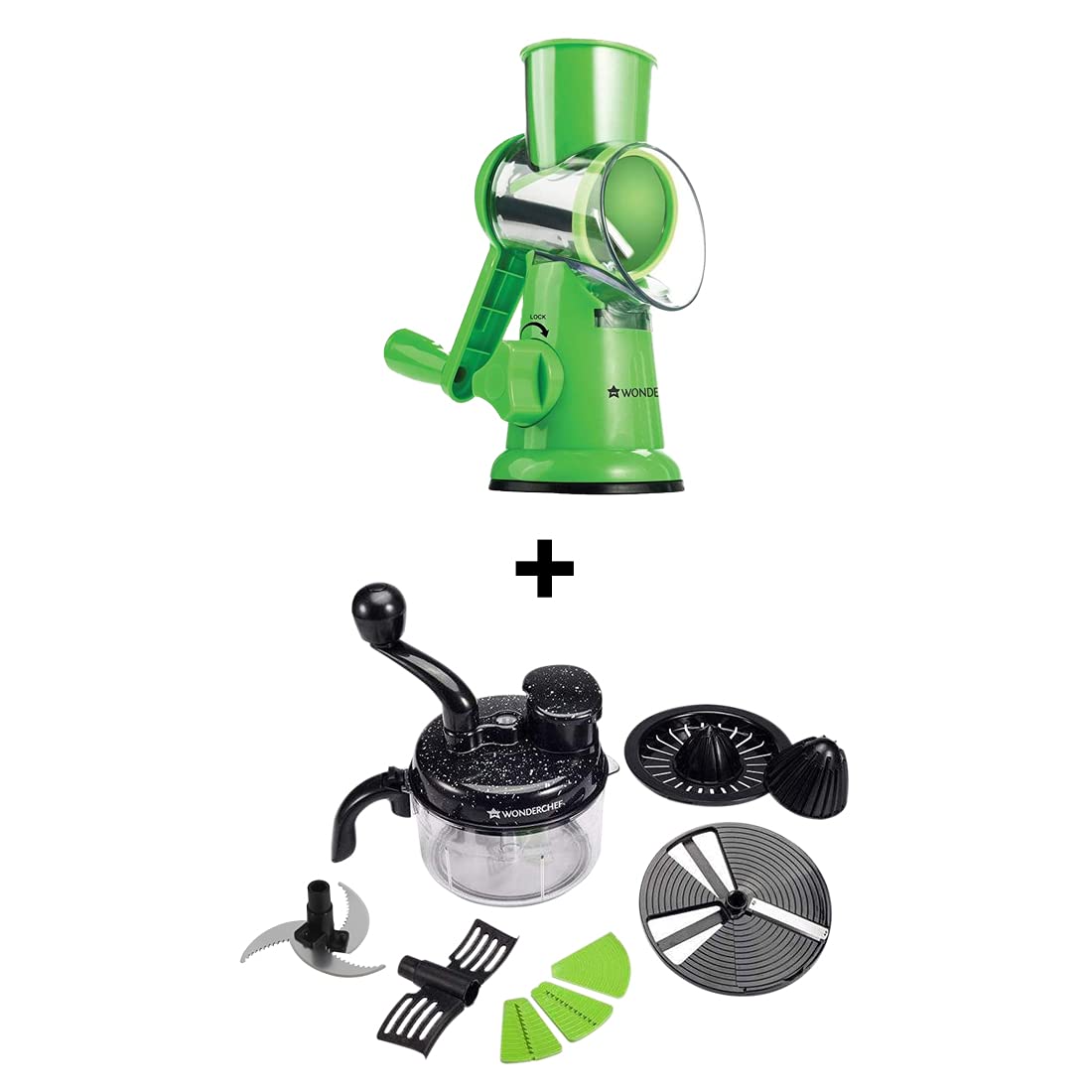 Wonderchef Combo Offer Turbo Grater Deluxe and Turbo Chopper & Citrus
