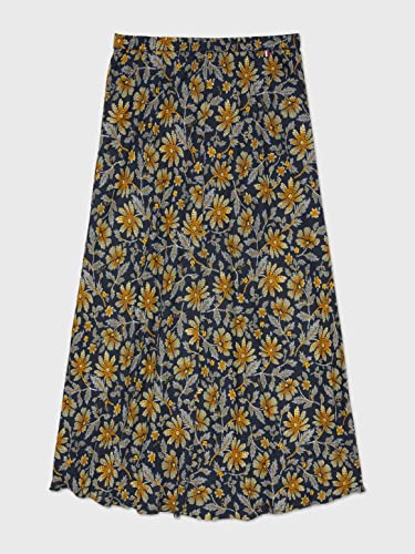 Tommy Hilfiger Women's Adaptive Floral Midi Skirt With Pull Up Loops, Amber Glow Multi, 12 #TOP1