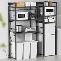 Amazon.co.jp: 【幅伸縮・2口コンセント・高さ調整】冷蔵庫上