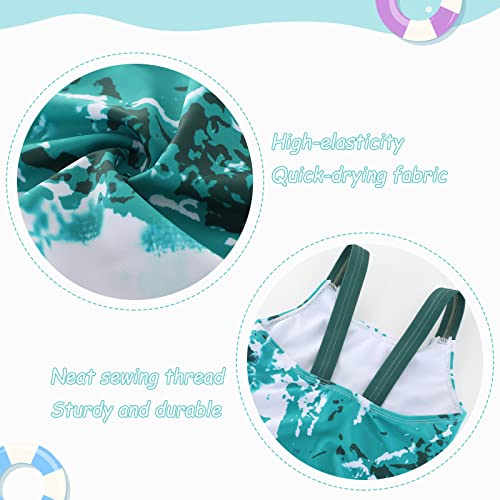 Image of Girls One Piece Swimsuits Tie Dye Bathing Suit Hawaiian Summer Swimwear for Girls 3-16 Years