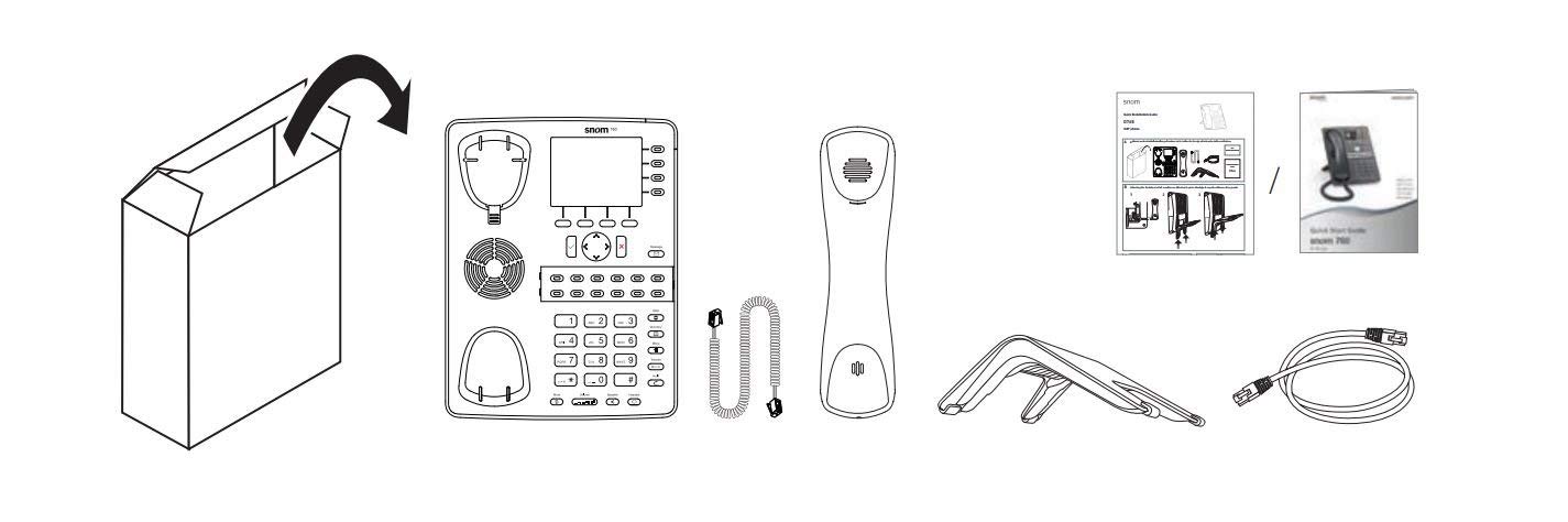 Snom D765 Global 700 Desk VoIP SIP Phone Gigabit (certyfikowany odnowiony)