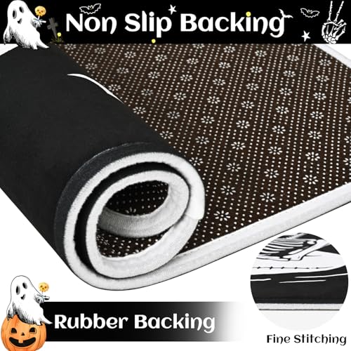 Likiyol Halloween Kitchen Rugs Set Of 2 Skull Kitchen Mats For Floor Anti Fatigue Mats For Kitchen Floor thumb #4