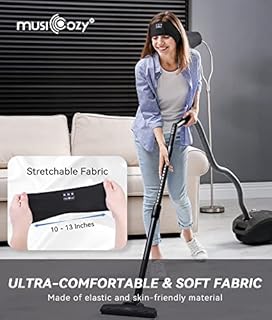 MUSICOZY Sleep Headphones Headband Bluetooth Soft Headphones for Sleeping & Sport with Thin Speakers,Wireless Music Earphones Tech Gifts for Men Women Teens Yoga Workout Fitness Relax Travel