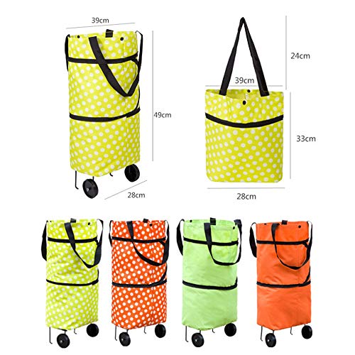 HHuin Modisches Design, große Kapazität, wasserdichtes Oxford-Gewebe, faltbar, Einkaufstrolley, Radtasche, Travival… – Bild 7