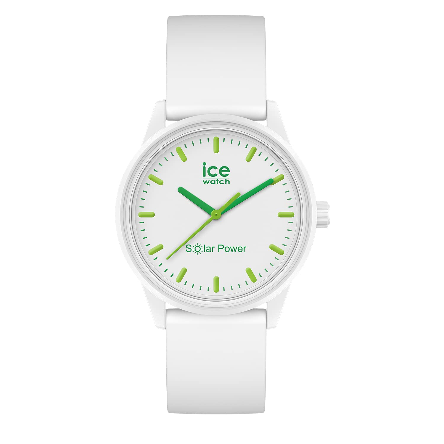 Ice-Watch - Ice solar Power Nature - Weiße Damenuhr mit Silikonarmband