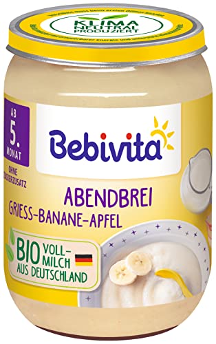 Bebivita Abendbrei Grieß-Banane-Apfel, 6er Pack (6 x 190g)