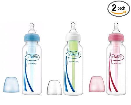 Dr. Brown's Options Standard Neck Feeding Bottle (250 Ml, Pack of 2, White)