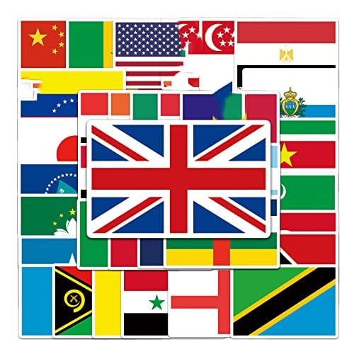 Calcomanías de bandera nacional de vinilo impermeables para fundas de viaje y guitarras