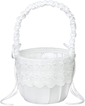 Amazon フラワーバスケット かご カゴ 花かご レース ウェディング 結婚式 パーティー ホワイト 手芸キット 通販
