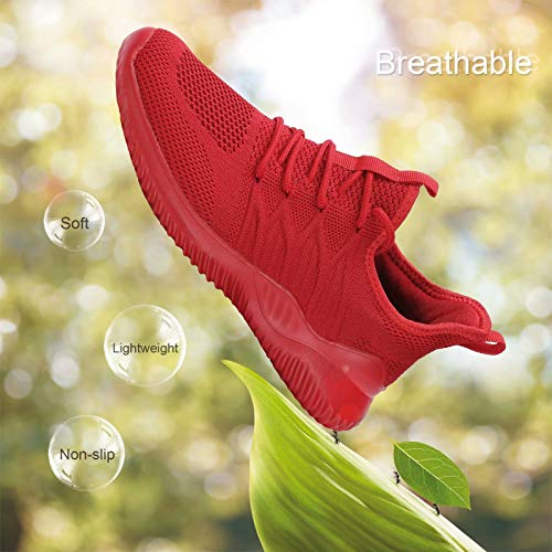 Image of Womens Ladies Walking Running Shoes Slip On Lightweight Casual Tennis Sneakers Girls Kids Zapatos de Mujer White