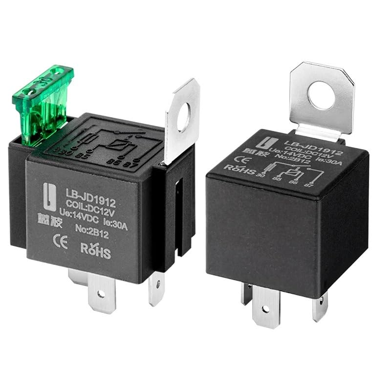 KLVN 12V 24V Car Relay 4 Feet 5 Feet High Current 80A Waterproof Car Horn Start Headlight Modification(1914 (5p 12v-40A))