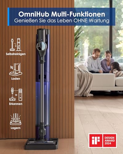 Tineco Pure ONE Station Pet baterijski usisivač s 3L vrećicom za prašinu, bežični usisivač 65 min vremena rada Štapni usisivač jaka usisna snaga 1,22 kg težina za tvrde podove, tepihe, životinjsku dlaku