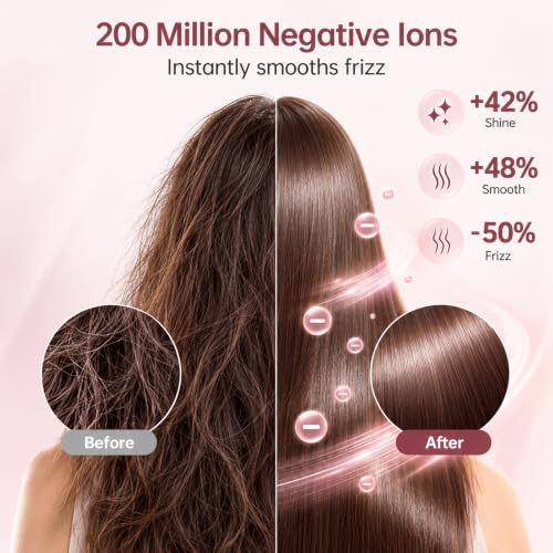 BOWEI High-Speed Ionic Hair Dryer, 110,000 RPM with Magnetic Wall Mount | Fast-drying hair dryer with 200M negative ions, quiet 49dB operation, lightweight design & magnetic concentrator for styling. - image 4