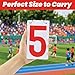 GOGO 6 Sets Red Score Reporter, 3-1/8 x 5-1/2 Inches Number Flip Chart for Scoreboard 0-9