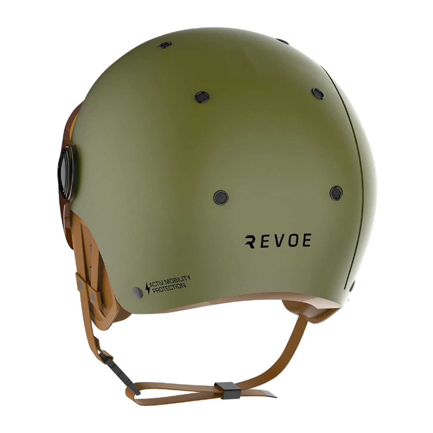REVOE Casco Karm Casque vélo, Trottinette et Roller Adulte Unisexe, Mat Kaki, M
