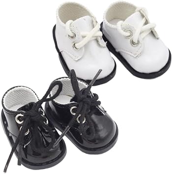 Miniature Doll Shoes 2 Pairs Leather DIY for Children