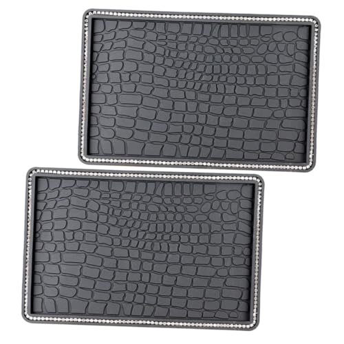 VINTORKY 2pcs Car Mat Rhinestone Accessories Bling Car Accessories Dashboard Accessories Anti-slip Pad Auto Dashboard Pad Dashboard Mat Car Accessories Bling Car Non Slip Pad for Dashboard