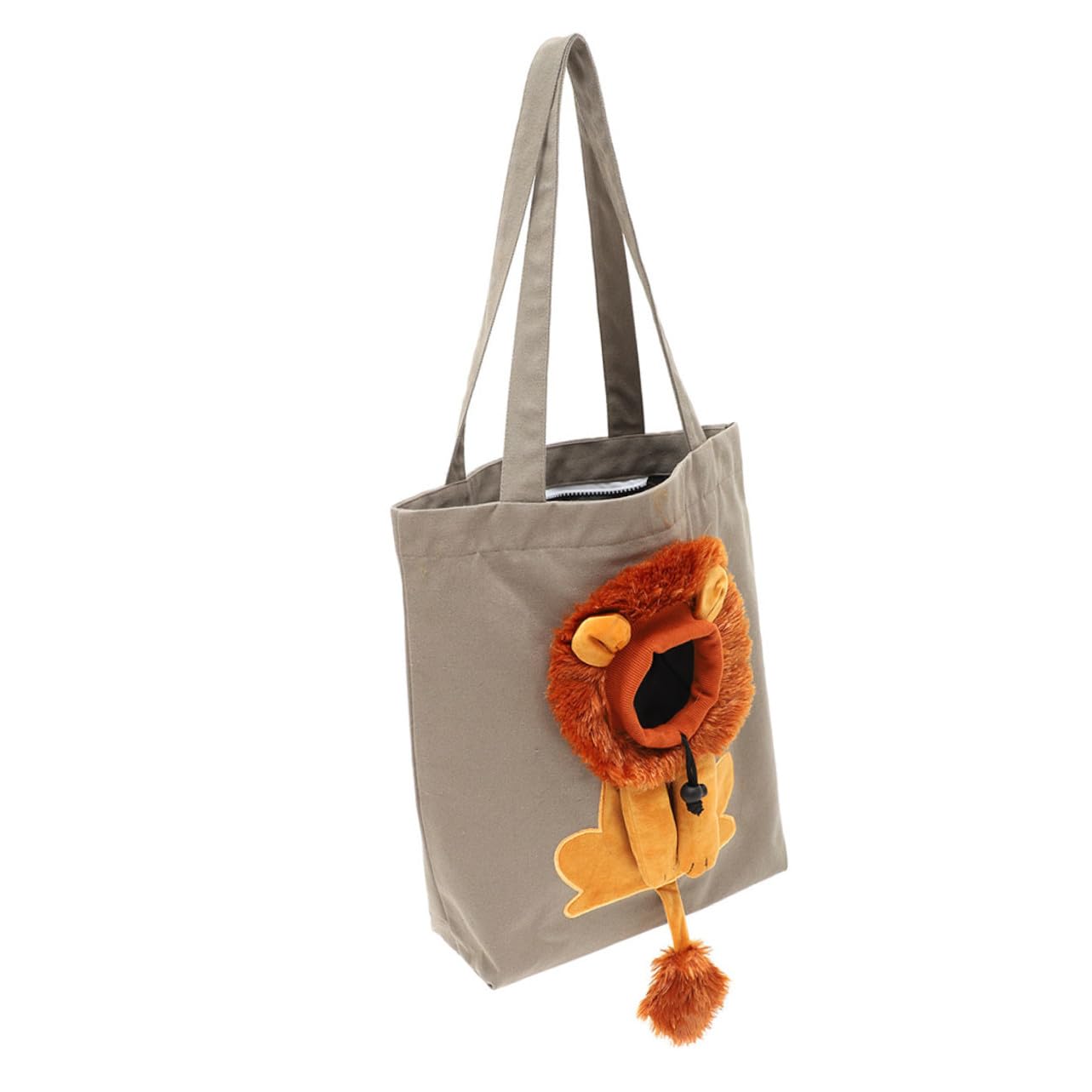 Bolsa de lona ligera de león 3D ideal para salir de paseo con tu gato pequeño