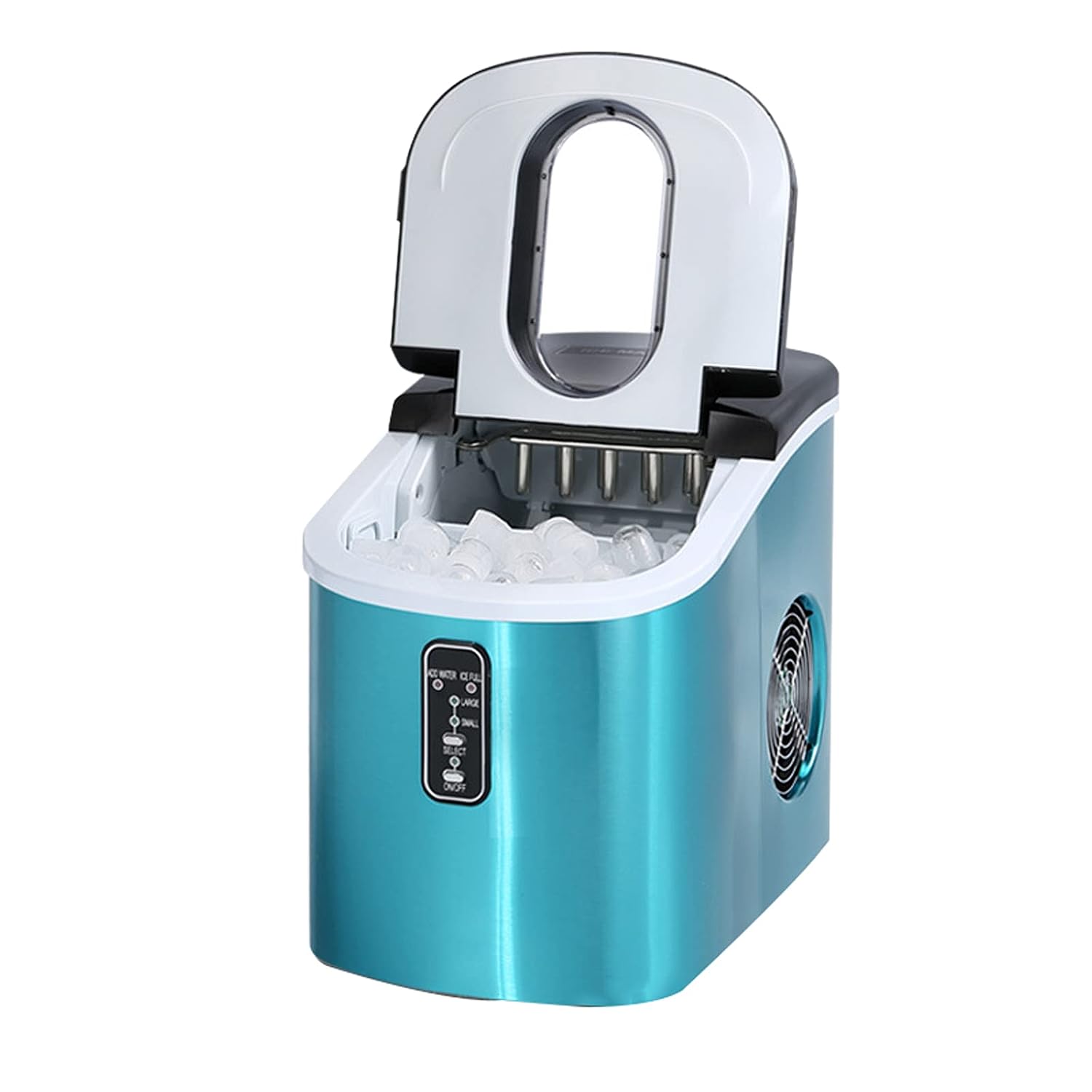 Compact Portable Ice Maker Ice Maker Machine for Countertop Fridge Ice Cube Maker Low Noise - for Restaurants Bars Homes and Offices Shop (H)