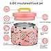 8 Oz Thermo Food Jar for Hot & Cold Food for Kids, Insulated Lunch Containers Hot Food Jar,Leak-Proof Vacuum Stainless Steel Wide Mouth Lunch Soup Thermo for School (Pink-Cat)