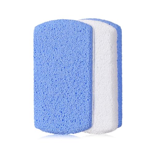 Piedra pómez para pies, 2 Piezas, exfoliante de pies de doble cara, Elimina la piel dura de pies y manos y los suaviza, para pedicura para el cuidado de la piel, para Aseo, Baño, Cuidado los Pies