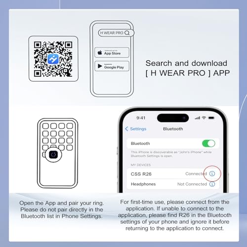 Image of Smart Health Ring for Women & Men,Fitness Tracker Ring,with Heart Rate,Sleep,Blood Oxygen, BloodPressure,HRV & Cycles,IP68 Waterproof,iOS /Android, No Subscription.(Black,8)